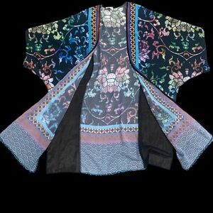 Lush-Boho Kimono Cardigan/Topper-Women’s Size: M/L-Color: Multi